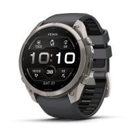 Часы Garmin Fenix 9 Pro - 51 мм, титановый, черный силиконовый ремешок