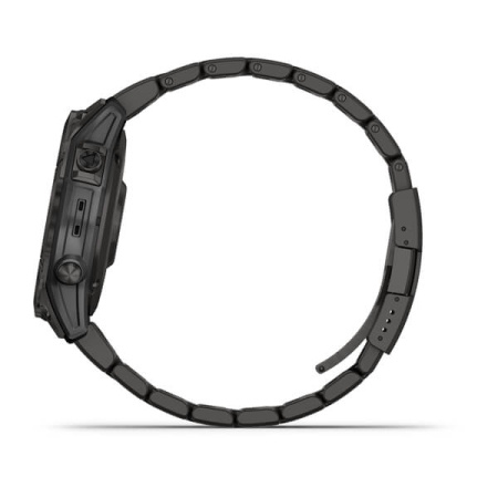 Garmin FENIX 7 Sapphire Solar титановый угольно-серый DLC с угольно-серым титановым DLC браслетом