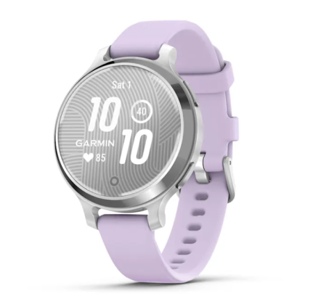 Garmin LILY 2 Active Серебристые с фиолетовым силиконовым ремешком Jasmine