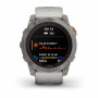 Garmin FENIX 7X PRO Sapphire Solar Edition Титановый корпус с дымчато-серым оранжевым ремешком