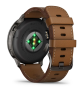 Garmin VENU 4 45 mm, Slate with Black Silicone Band and Brown Leather Band