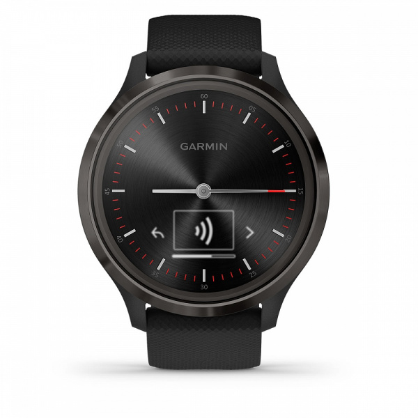 Garmin VIVOMOVE 3 черные с черным силиконовым ремешком Garmin VIVOMOVE 3 черные с черным силиконовым ремешком