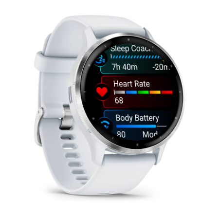 Garmin VENU 3 белые с серебристым безелем Garmin VENU 3 белые с серебристым безелем