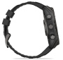 Garmin Fenix 8, 51 мм, AMOLED, Sapphire Carbon Gray DLC Titanium with Black/Pebble Gray силиконовый ремешок