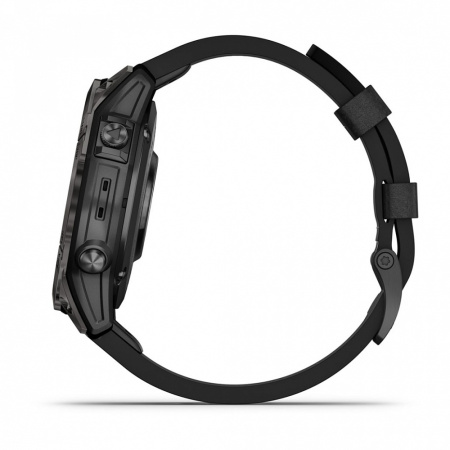 Garmin EPIX PRO (Gen 2) Sapphire Edition 47 мм, титановый, угольно-серый DLC, черный кожаный ремешок Garmin EPIX PRO (Gen 2) Sapphire Edition 47 мм, титановый, угольно-серый DLC, черный кожаный ремешок