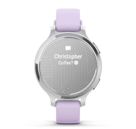 Garmin LILY 2 Active Серебристые с фиолетовым силиконовым ремешком Jasmine