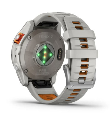 Garmin FENIX 7 Pro Sapphire Solar титан с браслетом туманно-серого цвета