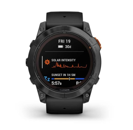 Garmin FENIX  7X Pro Solar Edition серый корпус и черным ремешком Garmin FENIX  7X Pro Solar Edition серый корпус и черным ремешком