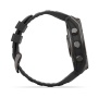 Часы Garmin Fenix 9 - 51 мм, титановый, угольно-серый DLC, черный силиконовый ремешок
