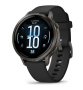 Garmin VENU 4 41 mm, Slate with Black Silicone Band