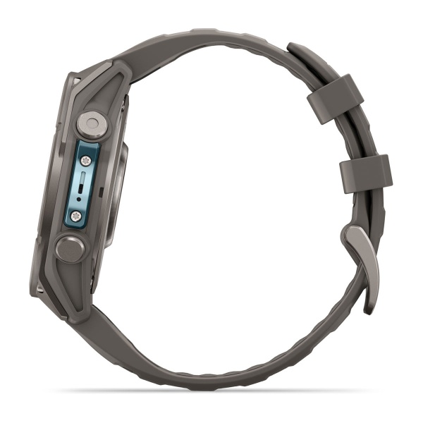 Часы Garmin Fenix 9 - 47 мм, титановый, пепельно-серый силиконовый ремешок