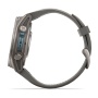 Часы Garmin Fenix 9 - 43 мм, титановый, пепельно-серый силиконовый ремешок