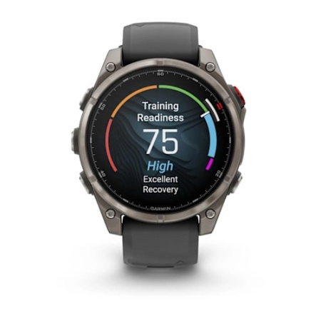 Garmin FENIX 8 Pro – 47 mm, AMOLED Sapphire, Titanium with Graphite/black silicone band