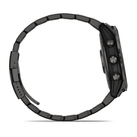 Garmin FENIX 7X Sapphire Solar титановый угольно-серый DLC с угольно-серым титановым DLC браслетом