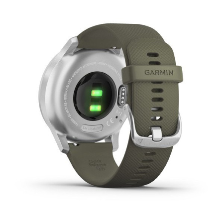 Garmin VIVOMOVE STYLE серебристый с травяным силиконовым ремешком Garmin VIVOMOVE STYLE серебристый с травяным силиконовым ремешком