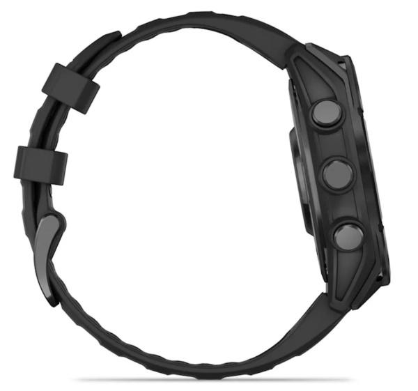 Garmin Fenix 8, 47 мм, AMOLED, Slate Gray with black силиконовый ремешок Garmin Fenix 8, 47 мм, AMOLED, Slate Gray with black силиконовый ремешок
