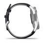 Garmin VIVOMOVE LUXE серебристый с итальянским кожаным темно-синим ремешком Garmin VIVOMOVE LUXE серебристый с итальянским кожаным темно-синим ремешком