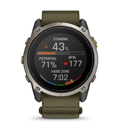 Часы Garmin Enduro 4 с оливковым тканевым ремешком ComfortFit