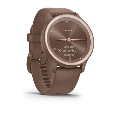 Garmin VIVOMOVE SPORT цвета кокоса, золотистый безель, с силиконовым ремешком