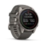 Часы Garmin Fenix 9 - 43 мм, титановый, пепельно-серый силиконовый ремешок
