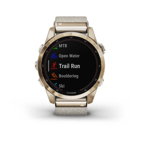 Garmin FENIX 7S Sapphire Solar титановый кремовый с нейлоновым ремешком Garmin FENIX 7S Sapphire Solar титановый кремовый с нейлоновым ремешком