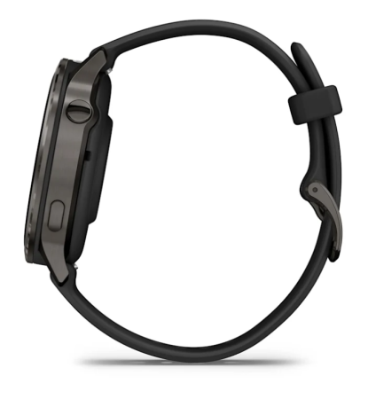 Garmin VENU 4 41 mm, Slate with Black Silicone Band