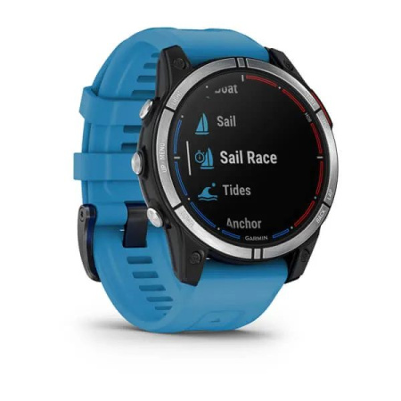Garmin QUATIX 7 с синим силиконовым ремешком