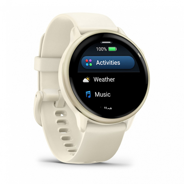 Garmin VIVOACTIVE 6 лунно-золотистый с ремешком цвета слоновой кости Garmin VIVOACTIVE 6 лунно-золотистый с ремешком цвета слоновой кости