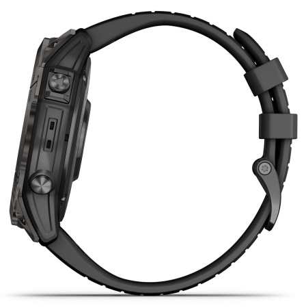 Garmin EPIX Pro (Gen 2) Sapphire Edition 51 мм,, титановый угольно-серый, DLC, черный силиконовый ремешок