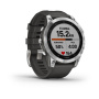 Garmin FENIX 7 серебристый с графитовым силиконовым ремешком Garmin FENIX 7 серебристый с графитовым силиконовым ремешком