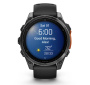 Garmin Fenix 8, 47 мм, AMOLED, Slate Gray with black силиконовый ремешок