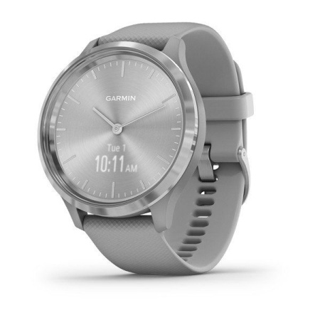 Garmin VIVOMOVE 3 серебристые с серым силиконовым ремешком Garmin VIVOMOVE 3 серебристые с серым силиконовым ремешком