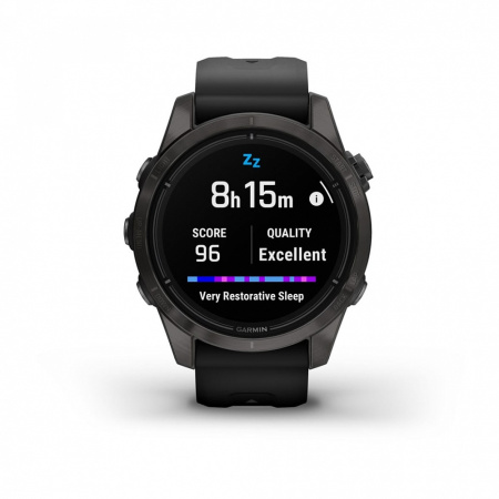 Garmin EPIX PRO (Gen 2) Sapphire Edition 42 мм, титановый, угольно-серый, DLC, черный ремешок