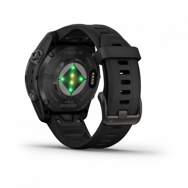 Garmin  FENIX 7S PRO Sapphire Solar титановый угольно-серый DLC с силиконовым ремешком Garmin  FENIX 7S PRO Sapphire Solar титановый угольно-серый DLC с силиконовым ремешком