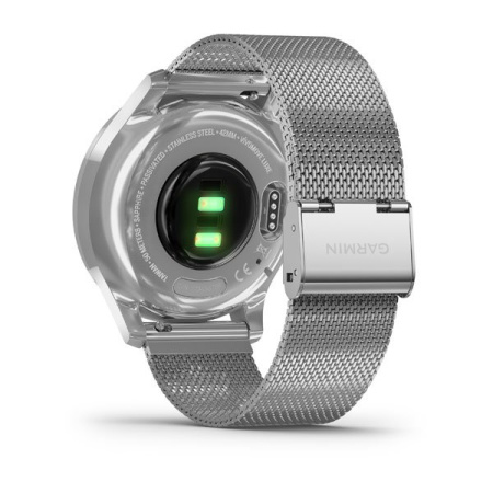Garmin VIVOMOVE LUXE серебристый с серебристым ремешком Garmin VIVOMOVE LUXE серебристый с серебристым ремешком