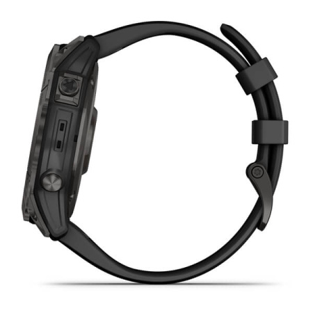Garmin FENIX 7X Sapphire Solar титановый угольно-серый DLC с силиконовым ремешком Garmin FENIX 7X Sapphire Solar титановый угольно-серый DLC с силиконовым ремешком