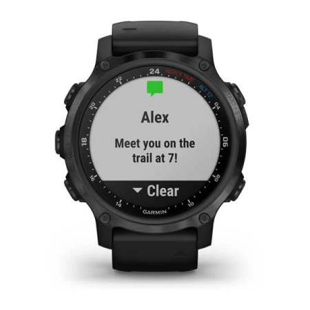 Garmin  DESCENT MK2S угольно-серый корпус с DLC-покрытием, черный силиконовый ремешок Garmin  DESCENT MK2S угольно-серый корпус с DLC-покрытием, черный силиконовый ремешок