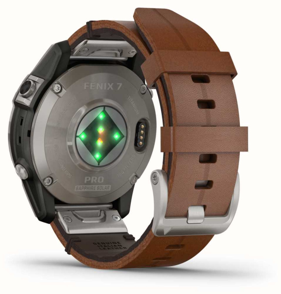 Garmin FENIX 7 Pro Sapphire Solar с кожаным ремешком Garmin FENIX 7 Pro Sapphire Solar с кожаным ремешком