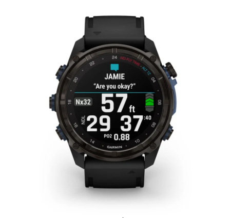 Garmin DESCENT MK3i  серый DLC Titanium с черным силиконовым ремешком и приемопередатчиком Descent T2