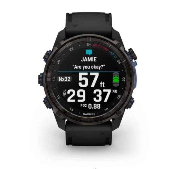 Garmin DESCENT MK3i  серый DLC Titanium с черным силиконовым ремешком и приемопередатчиком Descent T2