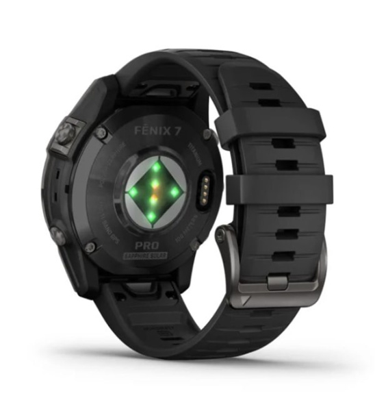 Garmin FENIX 7 Pro Sapphire Solar титан DLC Carbon Grey с черным браслетом Garmin FENIX 7 Pro Sapphire Solar титан DLC Carbon Grey с черным браслетом