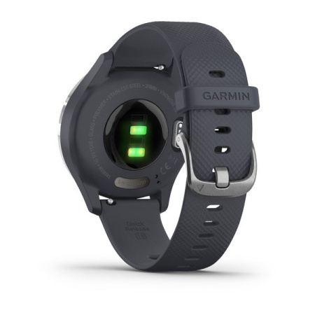 Garmin  VIVOMOVE 3S серебристый циферблат с гранитно-синим ремешком Garmin  VIVOMOVE 3S серебристый циферблат с гранитно-синим ремешком