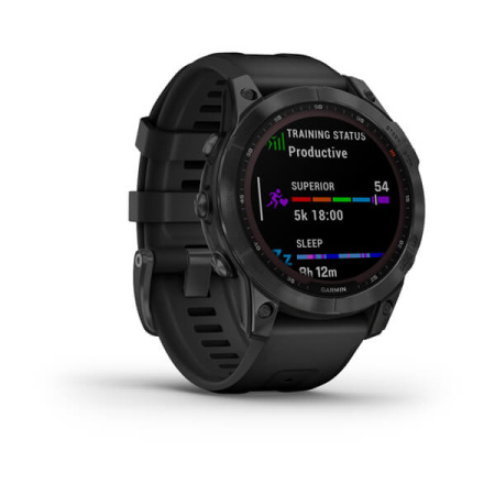 Garmin FENIX 7 Solar серый с черным ремешком