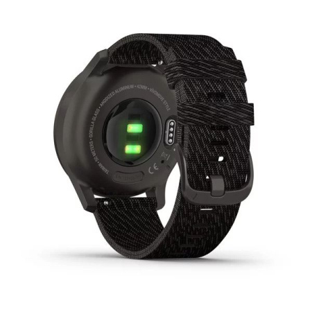 Garmin VIVOMOVE STYLE графитовый с плетеным нейлоновым черным ремешком Garmin VIVOMOVE STYLE графитовый с плетеным нейлоновым черным ремешком