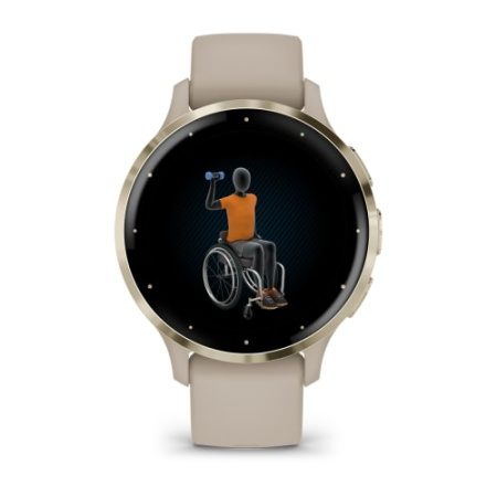 Garmin VENU 3S цвета "французский серый" с золотистым безелем Garmin VENU 3S цвета "французский серый" с золотистым безелем