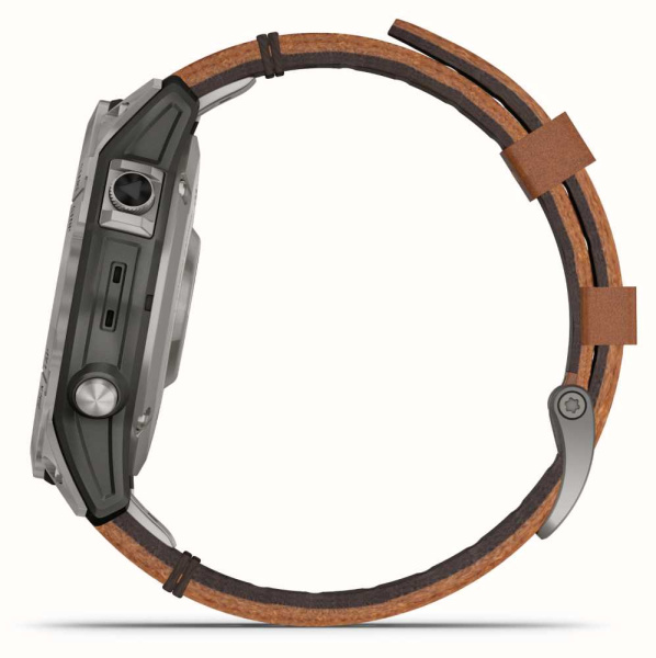 Garmin FENIX 7 Pro Sapphire Solar с кожаным ремешком Garmin FENIX 7 Pro Sapphire Solar с кожаным ремешком