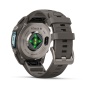 Часы Garmin Fenix 9 - 47 мм, титановый, пепельно-серый силиконовый ремешок