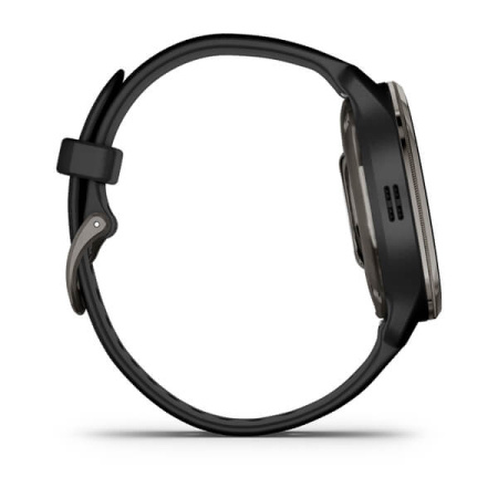 Garmin VENU 2 PLUS черные с серым безелем и силиконовым ремешком