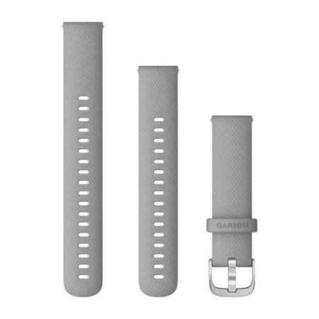 Garmin QUICK RELEASE 18 ММ (силикон) серый с серебристой застежкой Garmin QUICK RELEASE 18 ММ (силикон) серый с серебристой застежкой
