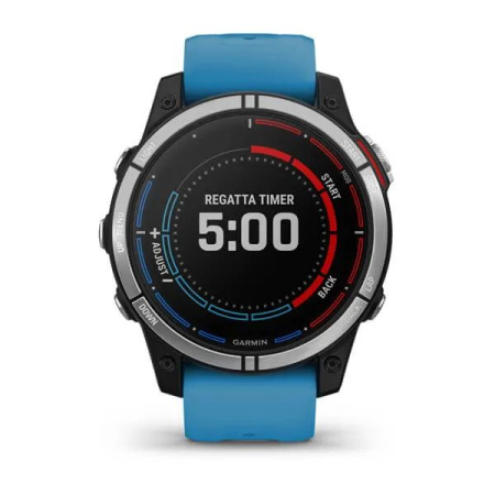Garmin QUATIX 7 с синим силиконовым ремешком